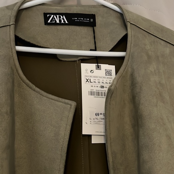 BNWT Zara Faux Suede Jacket - Picture 2 of 4